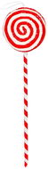 LAALU Vánoční ozdoby - lízátko, červeno/bílé, 38 cm - Vánoční ozdoby