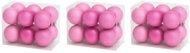 LAALU Christmas ornaments - balls, pink with glitters, 4 cm, 36 pcs - Christmas Ornaments