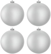 LAALU Christmas ornaments - balls, silver matt, 15 cm, 4 pcs - Christmas Ornaments