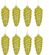 LAALU Christmas decorations - cones, gold, 11 cm, 8 pcs - Christmas Ornaments