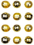 LAALU Christmas ornaments - jingle bells, gold, 6 cm, 12 pcs - Christmas Ornaments