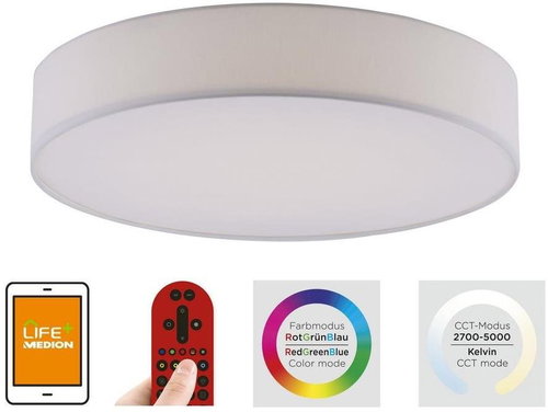 Leuchten Direkt 18428-16 - LED RGB Dimmable Ceiling Light LOLA LED/32W/230V + Remote Control - Ceiling Light - Main image