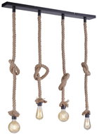 Leuchten Direkt 15487-18 - Chandelier on Cable ROPE 4xE27/15W/230V - Chandelier