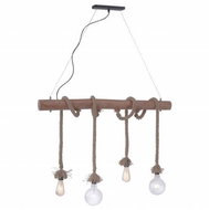 Leuchten Direkt 15483-18 - Chandelier on Cable ROPE 4xE27/60W/230V - Chandelier