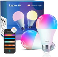 Lepro B1 AI Smart Bulb E27 RGBCW WiFi and Bluetooth 8.5 W 806 lm, 2 pcs - LED Bulb