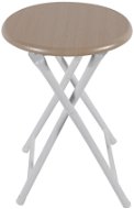 Lex Skládací stolička kov, dřevo bílá - Zahradní stolička