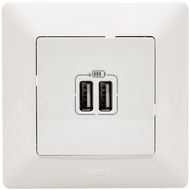 Legrand VALENA LIFE Dual USB Charging Socket Set White - Socket