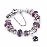 Silver Star Náramek ve stylu A´la PANDORA – purple / silver - 18 - Bracelet