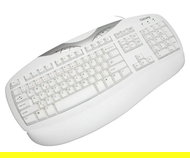 Multimediální klávesnice CHICONY KBP-0402A s podložkou bílá - Keyboard