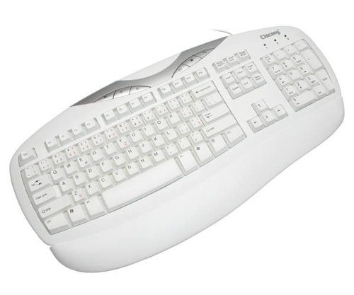 Multimediální klávesnice CHICONY KBP-0402A s podložkou bílá - Keyboard - Main image