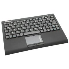 Klávesnice Keysonic ACK-340BT US, bezdrátová, touchpad, 218x21x150mm, černá (black) - - - Main image