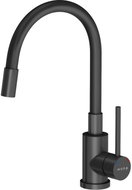 MUSA Maggie Sink/Washbasin Mixer Tap, Freestanding with Flexible Spout, Carbon Black 831024 - Tap