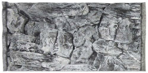 CERAMIC NATURE Background Rock Grey, 80 × 40cm - Aquarium Background - Main image