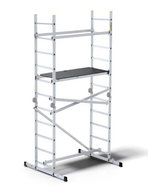 MACHOOK Žebříkové lešení s plošinou Ikar 2 × 10 příček - Pracovní plošina