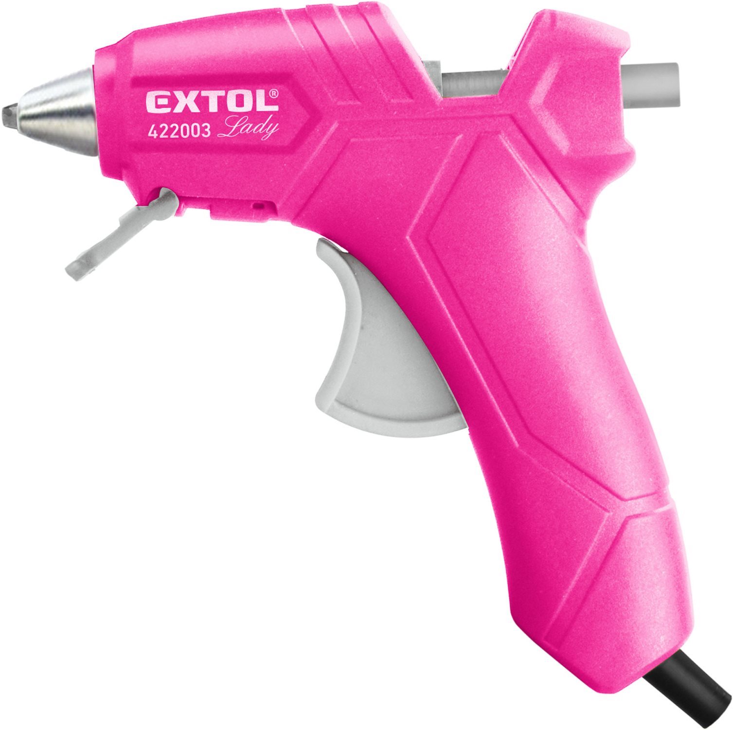 EXTOL LIGHT ragasztópisztoly, 7,2mm átmérő, 25W, rózsaszín, EXTOL LADY, 422003