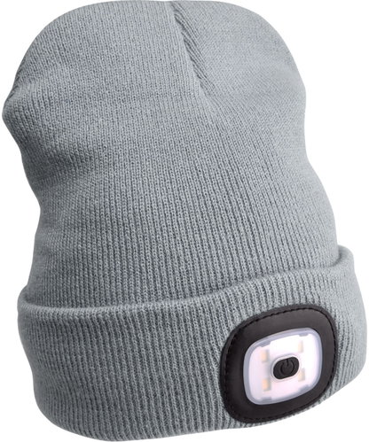 EXTOL LIGHT Headlamp with headlamp 4x45lm, USB charging, grey, 43195 - Winter Hat - Main image