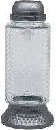 Madonna Solar cemetery lamp structured glass silver 26cm - LED Candle
