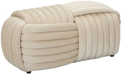Mauro Ferretti SOFTY oblong stool, 90 × 45 cm, beige - Ottoman - Main image
