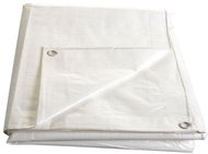 M. A. T. GROUP white tarpaulin with meshes 6 × 10 m 140 g/m2, laminated - Tarp Cover