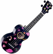 Mahalo Soprano Ukulele Heart Black - Ukulele