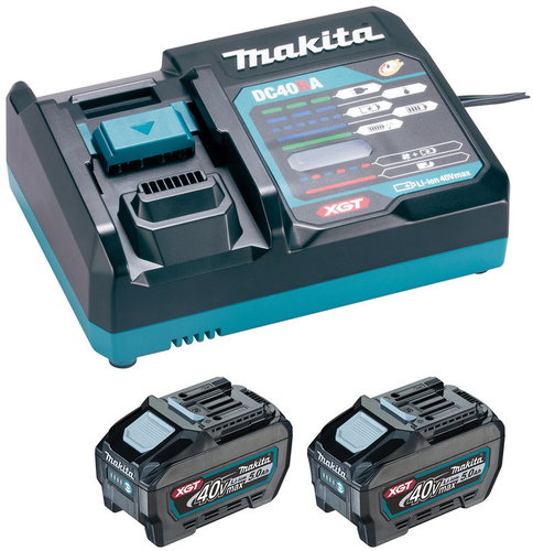 Makita Li-ion XGT 40V 2 × BL4050F + DC40RA - Charger and Spare Batteries - Main image