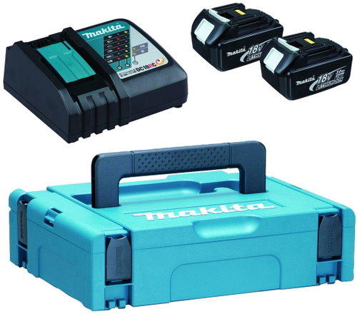 MAKITA Li-ion LXT 18V 2 × Akku 3,0 Ah BL1830B + Ladegerät DC18RC + Makpac - Ladegerät mit Ersatzakku - Hauptbild