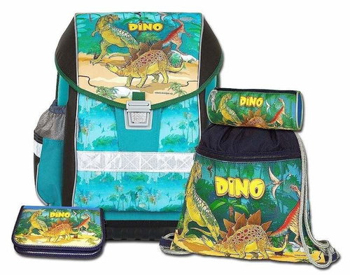 4-piece Emipo ERGO ONE Dino - School Set - Main image