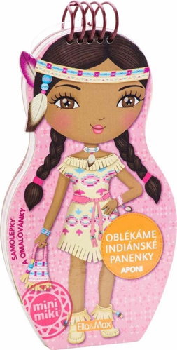Dress up Indian Aponi dolls - colouring pages - Colouring Book - Main image