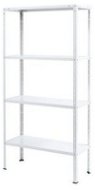 MANUTAN, basic 150 x 75 x 30 cm, 120 kg, 4 shelves, white - Shelf