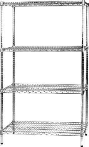 MANUTAN, basic, 180 x 90,7 x 61 cm, 4 shelves, silver - Shelving Unit - Main image