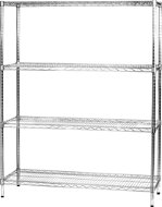 MANUTAN, basic, 180 x 121.3 x 46 cm, 4 shelves, silver - Shelf