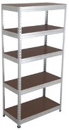 MANUTAN Basic, 176 x 120 x 45cm, 175kg/shelf, 5 chipboard shelves, galvanised - Shelf