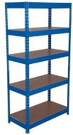 MANUTAN Basic, 176 x 120 x 60cm, 175kg/shelf, 5 chipboard shelves, blue - Shelf