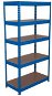 MANUTAN Basic, 176 × 120 × 60 cm, 175 kg/polica, 5 drevotrieskových políc, modrý - Regál