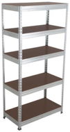 MANUTAN Basic, 176 x 120 x 60 cm, 175 kg / shelf, 5 chipboard shelves, galvanized - Shelf