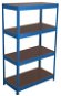 MANUTAN Basic, 176 × 150 × 45 cm, 175 kg/polica, 4 drevotrieskové police, modrý - Regál