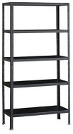 MANUTAN, basic, 180 x 90cm, 250kg, 5 shelves, black - Shelf