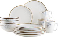 Mäser Dining set 16 pieces, with blue rim PINTAR - Dish Set