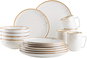 Dish Set Mäser Dining set 16 pieces, with brown rim PINTAR - Jídelní sada