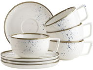 Mäser Kaffee-Set 200 ml 8 Stück, weiß mit blauen Punkten PINTAR - Tassen-Set