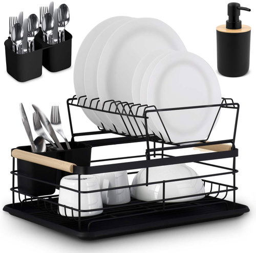 Massido Two-Stage Dish Dryer MS - 601 black - Draining Board - Main image