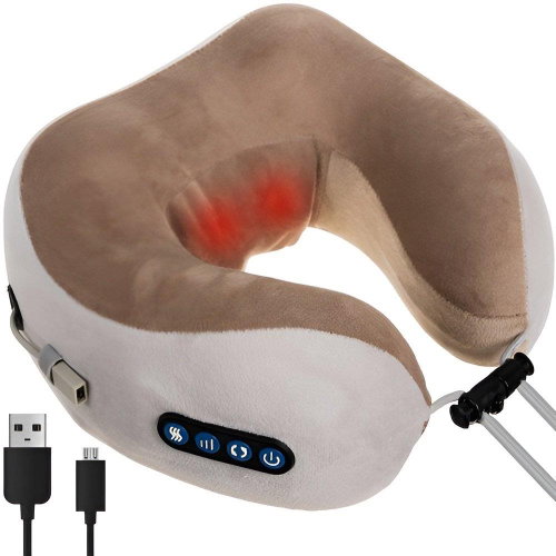 Soulima 19554 Shiatsu neck massage pillow grey-beige - Massage Pillow - Main image