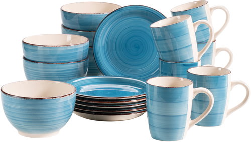 Mäser DARKBLUE LUMACA Breakfast set 18 pcs - Dish Set - Main image