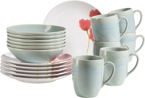 Mäser CARIBE/POPPY FLOWER OSSIA Reggeliző szett 18 db - Étkészlet - Fő fotó