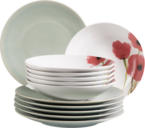 Mäser CARIBE/POPPY FLOWER OSSIA Étkészlet 12 db - Étkészlet - Fő fotó