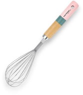 Whisk with wooden handle - pink-blue - Whisk