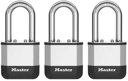 Master Lock Elite Laminated Padlock - PK1EURTRILF - 45mm, 3 pcs / blister pack - Padlock - Main image
