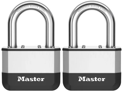 Master Lock Elite Laminated Padlock - PK15EURTLF - 67 mm, 2 pcs / blister pack Main image Master Lock Elite Laminated Padlock - PK15EURTLF - 67 mm, 2 pcs / blister pack - Padlock - Main image