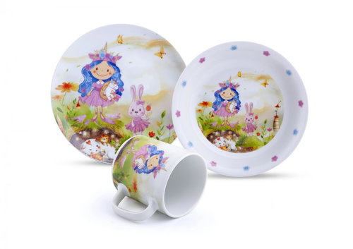 MATELL Children's porcelain set Princess 3 pcs - Children's Dining Set - Main image