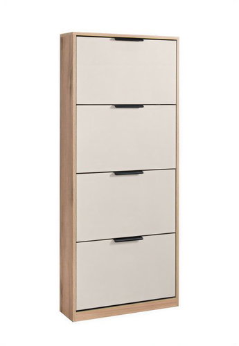 Matis Hallway shoe rack 4V cashmere/canella - Shoe Rack - Main image